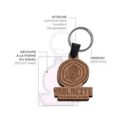 PORTE CLE SUR-MESURE MDF EP.3 mm MAXI 20 cm2