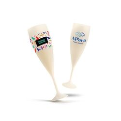 FLUTE A CHAMPAGNE REUTILISABLE EN BIOCOMPOSITE 14 cl RAS BORD