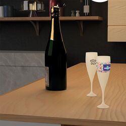 FLUTE A CHAMPAGNE REUTILISABLE EN BIOCOMPOSITE 14 cl RAS BORD