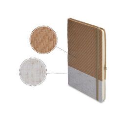 CARNET A5 COUVERTURE COTON ET FIBRES DE BAMBOU