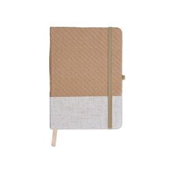 CARNET B6 COUVERTURE COTON ET FIBRES DE BAMBOU