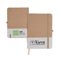 CARNET B6 COUVERTURE COTON ET FIBRES DE BAMBOU