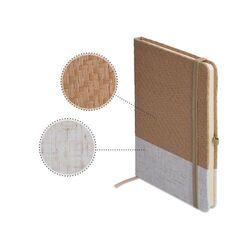CARNET B6 COUVERTURE COTON ET FIBRES DE BAMBOU