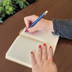 CARNET B6 COUVERTURE COTON ET FIBRES DE BAMBOU