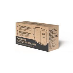 CHARGEUR SECTEUR RAPIDE 30 W SORTIES USB QC & TYPE-C PD