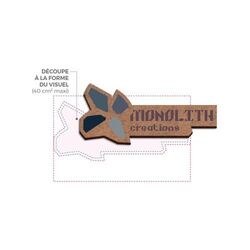 BADGE SUR-MESURE MDF EP 3 mm AVEC AIMANT ENTRE 20 cm2 ET 40 cm2 MAXI