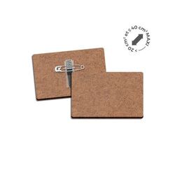 BADGE SUR-MESUREMDF EP 3mm AVEC PINCE-EPINGLE ENTRE 20 cm2 ET 40 cm2