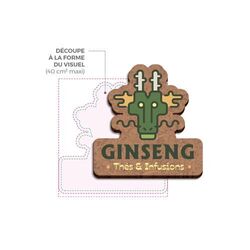 BADGE SUR-MESUREMDF EP 3mm AVEC PINCE-EPINGLE ENTRE 20 cm2 ET 40 cm2