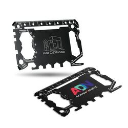 CARTE OUTIL MULTIFONCTION EN ACIER INOXYDABLE