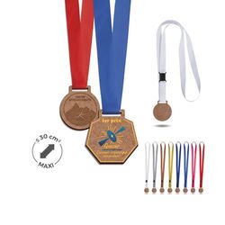 MEDAILLE SUR-MESURE MDF EP 3 mm MAXI 30 cm2 AVEC CORDON SATIN
