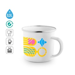 GOTZE SUB. Mug en inox émaillé pour sublimation 350 mL