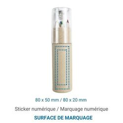 Set 6 crayons et taille crayon