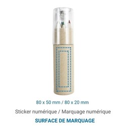 Set 6 crayons et taille crayon Transparent