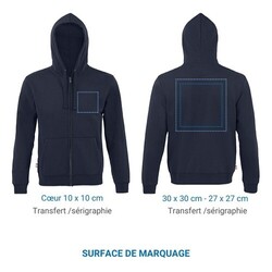 Sweat à capuche zippé Graduate 330gr Just Hoods
