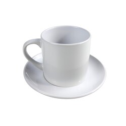 Grande tasse EXPRESSO avec soucoupe - 175 ml - Blanc