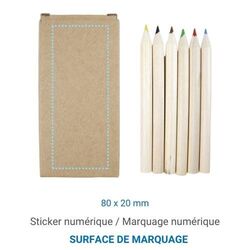Set 6 crayons de couleur