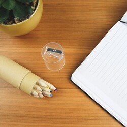 Set 12 crayons et taille crayon Transparent