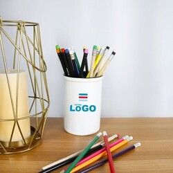 POT À CRAYON BICOLOR - Blanc et Noir