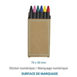 Set 6 crayons PASTEL - Naturel