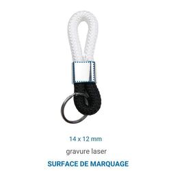 Porte-clés CORDE 21 - Noir / Blanc