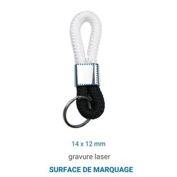 Porte-clés CORDE 21 - Rouge / Bleu foncé