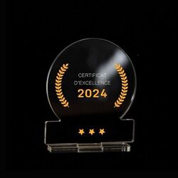 Trophée en plexiglas ROND - France