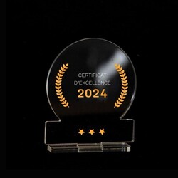 Trophée en plexiglas ROND - France 5 mm