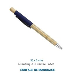 Stylo bille NATURA - Bleu Foncé