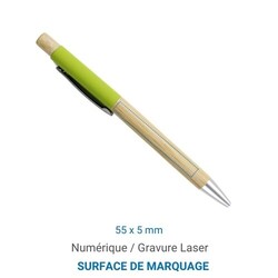 Stylo bille NATURA - Bleu Foncé