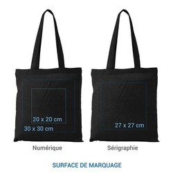 Cabas coton PARIS 155 - Noir