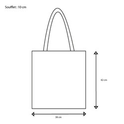 Cabas coton PARIS 155 - Noir