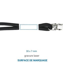 Lanyard Métal 29 - Noir