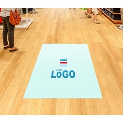 Sticker de sol mat RECTANGLE repositionnable blanc - 80x120cm