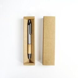 Stylo bille BAMBOU ALU - Blanc