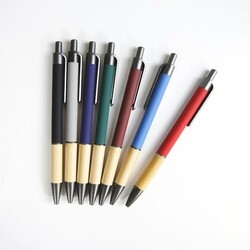 Stylo bille BAMBOU ALU - Noir