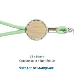 Lanyard BOIS 15 - Blanc