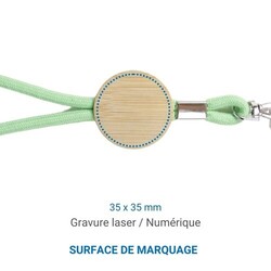 Lanyard BOIS 15 - Jaune