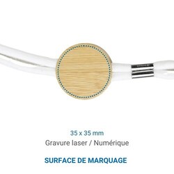 Lanyard BOIS 15 - Jaune