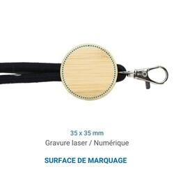 Lanyard BOIS 15 - Jaune