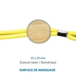 Lanyard BOIS 15 - Jaune