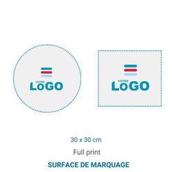 Sticker de sol mat ROND/CARRE repositionnable blanc - 100x100cm