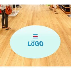 Sticker de sol mat ROND/CARRE repositionnable blanc