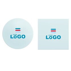 Sticker de sol brillant ROND/CARRE blanc - 100x100cm