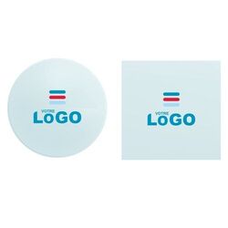 Sticker de sol brillant ROND/CARRE blanc