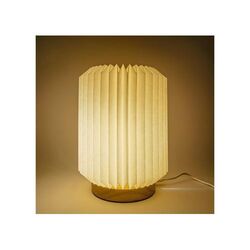 Lampe LED en papier pliable Coollux Aurore sur socle en bois, 22cm