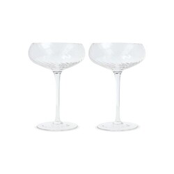 Lot de 2 flûtes à champagne Byon Opacity avec motif de verre élégant 300 ml
