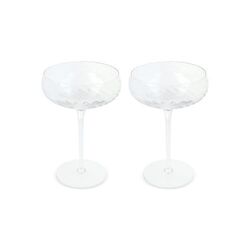 Lot de 2 flûtes à champagne Byon Opacity avec motif de verre élégant 300 ml