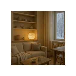 Lampe LED en papier pliable Coollux Luna 25cm, inspirée de l'Origami