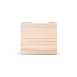 Bloc de papier 10x10x8.5cm dans une boîte cubique en bois