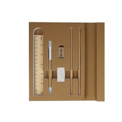 Set de papeterie en papier recyclé à trois volets